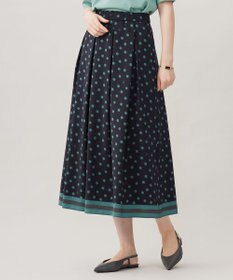 自由区 L 【洗える】ポルカドットプリント スカート