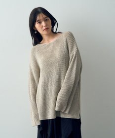 YECCA VECCA スパンコールボートネックニット