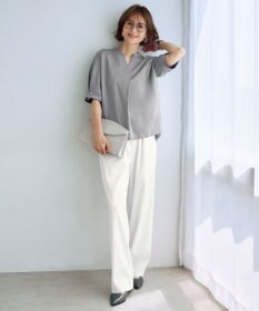 自由区 S 【セットアップ対応・洗える】LIPストレッチワイドストレート パンツ