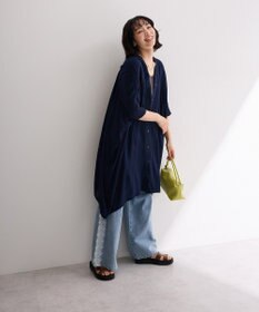 Green Parks ハシゴレースレーヨンクレープチュニック