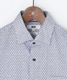 JOSEPH ABBOUD 【キングサイズ・オーガニックコットン・日本素材】ジオメトリックパターンプリントシャツ　26SSモデル