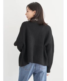 earth music&ecology スカラップニットカーディガン