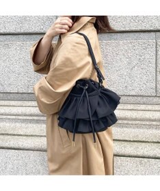 LA BAGAGERIE 【インスタグラマー chiyoさん×LA BAGAGERIE】フリルバケットバッグ