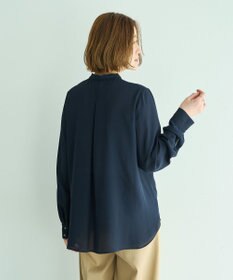 YECCA VECCA 配色ラインボウタイブラウス