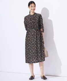J.PRESS LADIES L 【WEB限定カラーあり・洗える】ラインフラワープリント ワンピース