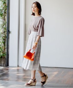 組曲 【洗える】シアーチェック スカート