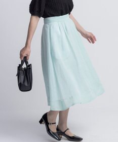 組曲 S 【WEB限定】シアーボイルタックフレア スカート