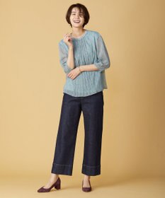 洗える】 10oz Stretch Denim セミワイド パンツ / J.PRESS LADIES