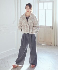 earth music&ecology シャギーショートコート