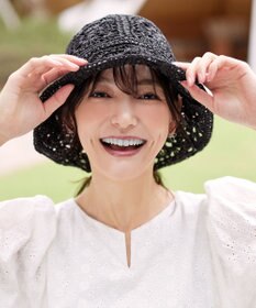 Tiaclasse クロシェ柄編みバケットハット
