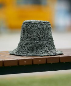 Tiaclasse クロシェ柄編みバケットハット