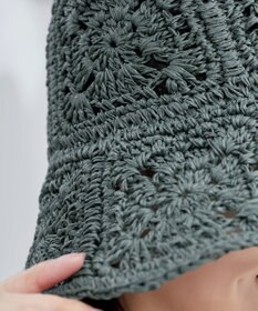 Tiaclasse クロシェ柄編みバケットハット