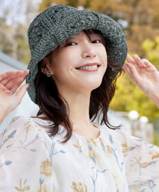 Tiaclasse クロシェ柄編みバケットハット