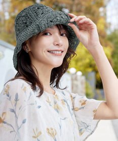 Tiaclasse クロシェ柄編みバケットハット