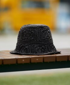 Tiaclasse クロシェ柄編みバケットハット