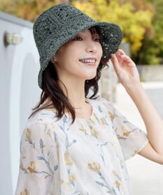 Tiaclasse クロシェ柄編みバケットハット