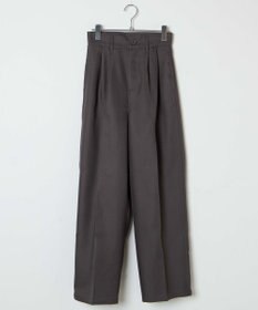 WEGO 【手洗い可】ハイウエストセンタープレスワイドパンツ