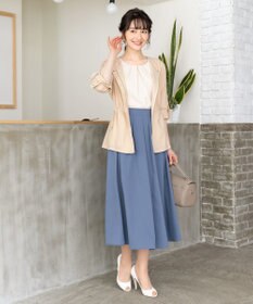 Tiaclasse L 【洗える】シルエットの変化を楽しめる麻調ドロストジャケット