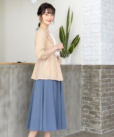 Tiaclasse L 【洗える】シルエットの変化を楽しめる麻調ドロストジャケット