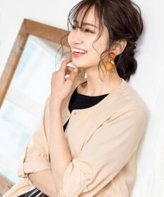 Tiaclasse L 【洗える】シルエットの変化を楽しめる麻調ドロストジャケット