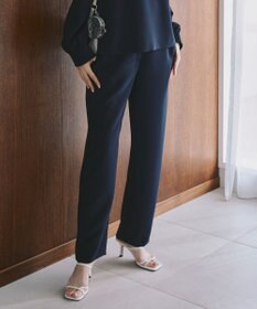 ICB L 【洗える】 ダブルクロスクレープ ストレートパンツ