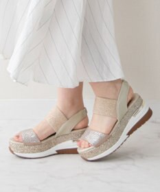 Bridget Birkin 【Bridget Birkin】ビジューグリッタープラットフォームサンダル