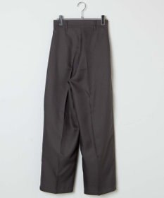 WEGO 【手洗い可】ハイウエストセンタープレスワイドパンツ