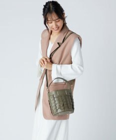 LA BAGAGERIE 【veganview】v piece mesh bucket bag