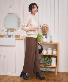 WEGO 【WEB限定/2025年秋冬新作/裾カットOK！自分サイズに調整可能/ウエストゴム/しわになりにくい/】カットプリーツパンツ