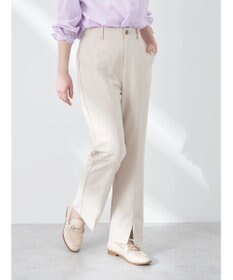 earth music&ecology カットツイルスリットセミフレアパンツ