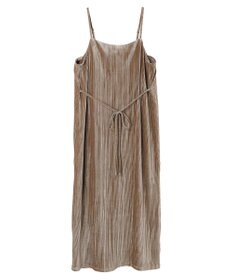 earth music&ecology ベロアプリーツキャミワンピース