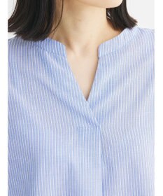 Green Parks 綿麻混フレンチスリーブスキッパーシャツ