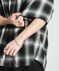 WEGO オンブレチェックシャツ（S）