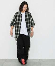 WEGO オンブレチェックシャツ（S）