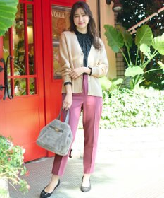 ANY SIS 【保温性あり/洗える】サーモ 2WAYストレッチ テーパード パンツ