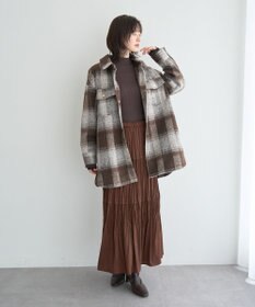 YECCA VECCA ランダムプリーツサテンマーメイドスカート