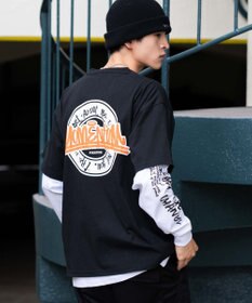 WEGO 【2点セット】アクセ付きアンサンブルグラフィックT（長袖）