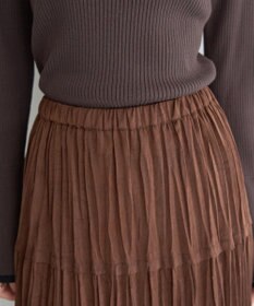 YECCA VECCA ランダムプリーツサテンマーメイドスカート