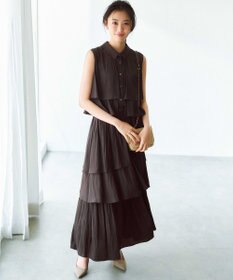 組曲 S 【入江未悠さんコラボ】ギャザーライトデシンティアード ブラウス