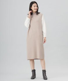 J.PRESS LADIES L 【洗える】CLOTH COMBI KNIT ワンピース