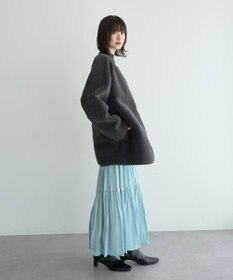 YECCA VECCA ランダムプリーツサテンマーメイドスカート