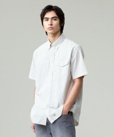 J.PRESS MEN 風が通るシアサッカーの清涼感【吸水速乾 / 高通気性】【クールマックス】サッカーストライプ シャツ / B.D.