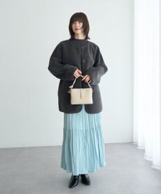 YECCA VECCA ランダムプリーツサテンマーメイドスカート