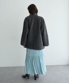 YECCA VECCA ランダムプリーツサテンマーメイドスカート