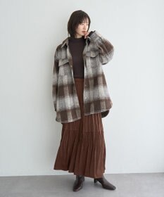 YECCA VECCA ランダムプリーツサテンマーメイドスカート