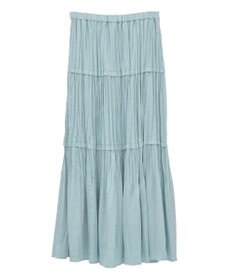 YECCA VECCA ランダムプリーツサテンマーメイドスカート