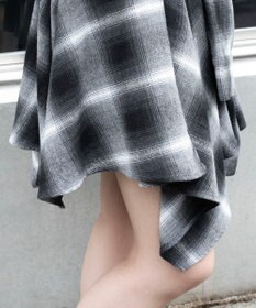 WEGO ネルシャツライクイレヘムミニスカート