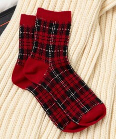 WEGO ジャガードチェックソックス