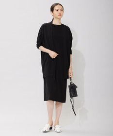 ICB 【洗える】ドライコットンアセテート ドルマンスリーブカーディガン