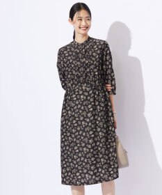 J.PRESS LADIES L 【WEB限定カラーあり・洗える】ラインフラワープリント ワンピース